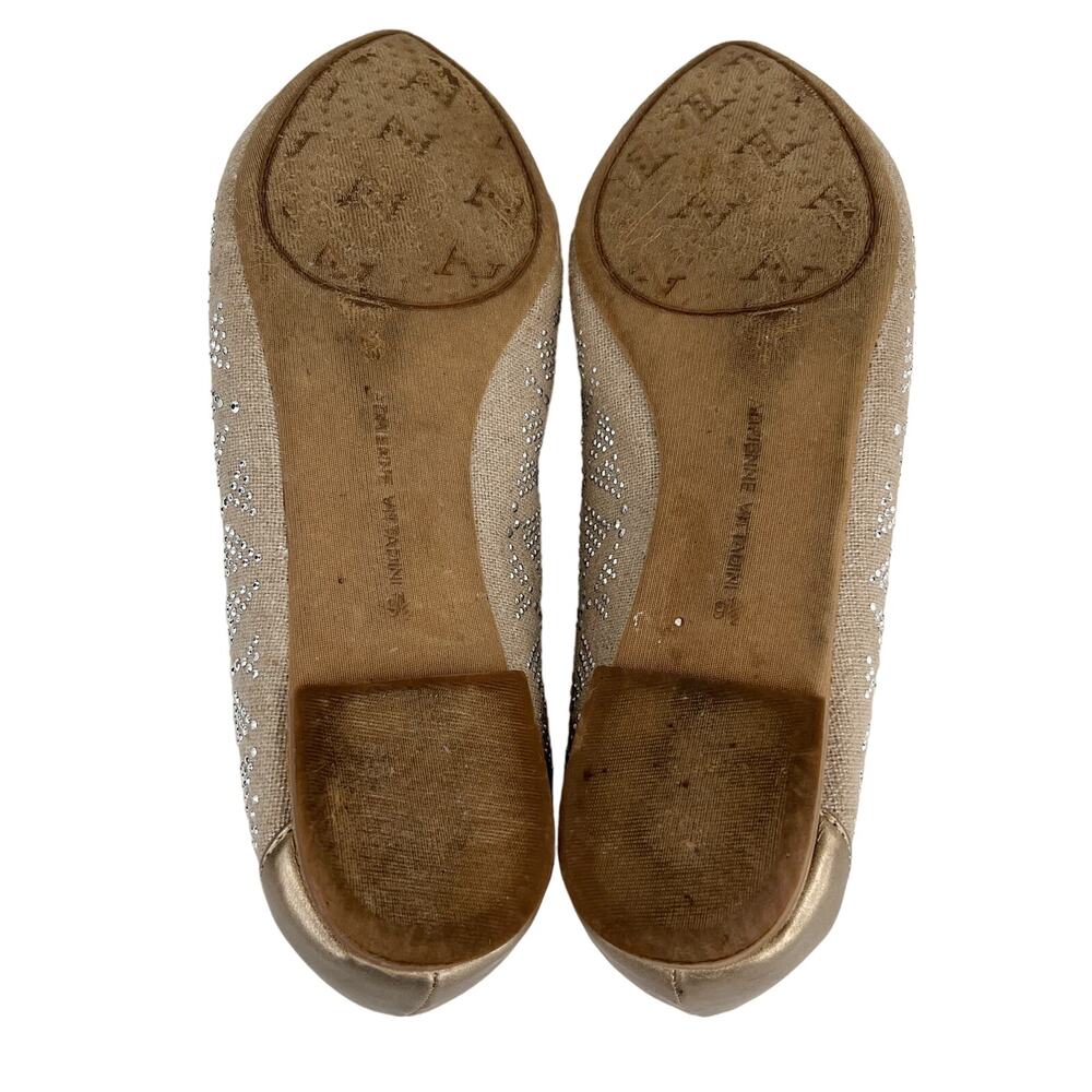 Adrienne Vittadini Bailean Flats 9.5M Gold Studded - Picture 5 of 9